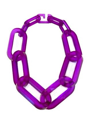 Colourful Lucite Chain Necklace